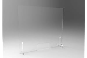 Astroplastic Parafiato Parasputi Paravento Pannello protezione con feritoia, SU MISURA - Barriera in plexiglass 4mm Trasparente (Cm Altezza 90 x Larghezza 70)