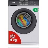 Nilson Washing Machine 8 kg Front Load White NL8200AI. 1600W, 1200rpm, Inverter Motor, 11 Programs, Stop&amp;Go Function, Diamond