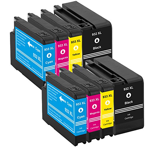 PlatinumSerie® 8 Druckerpatronen XXL mit Chip und Füllstandsanzeige kompatibel für HP 932 XL & 933 XL für HP Officejet 6100 eprinter HP Officejet 6600 E-ALL-IN-ONE HP Officejet 6700 Premium - 2