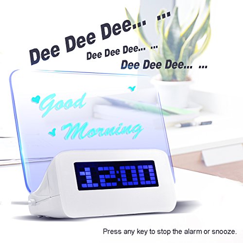 Baban-Rveil-Digital-Tableau-LED-Bleu-Message-Lumineux-Fluorescent-4-USB-Message-Pen-Deco-Cadeau-USB-20-DC-45V-1A