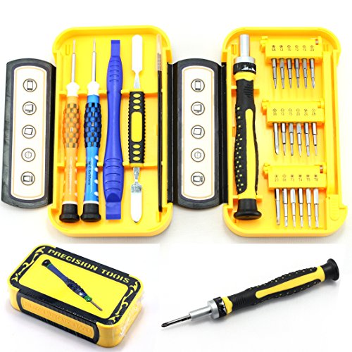 Schraubendreher-Set, E-Durable Multifunktions-Reparatur-Werkzeug-Kit Schraubendreher Pinzetten und Pry Bars Set Precision Tool Kit für Haus Elektronik - 24 in 1