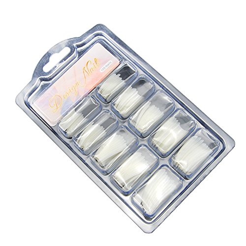 Coscelia 100 DIY UV Gel Acrylic French False Nail Art Tips Color Natural