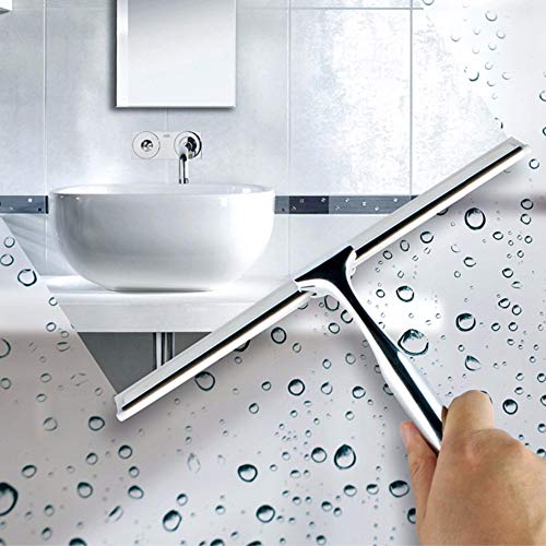 Preisvergleich Produktbild HYRWQ Glasscheibenreiniger Dusche Badezimmerspiegel Wischer Mit Saughaken Wasserdampfentfernung