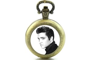 Cymru Apparel Gift Boxed The King of Rock N' Roll Quartz Pocket/Necklace Watch