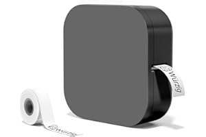 Odaro Q30 Bluetooth Mini Etikettendrucker - Kabelloser Tragbarer Kids Label Printer für iOS und Android für Zuhause, im Büro und in kleinen Unternehmen (Schwarz)