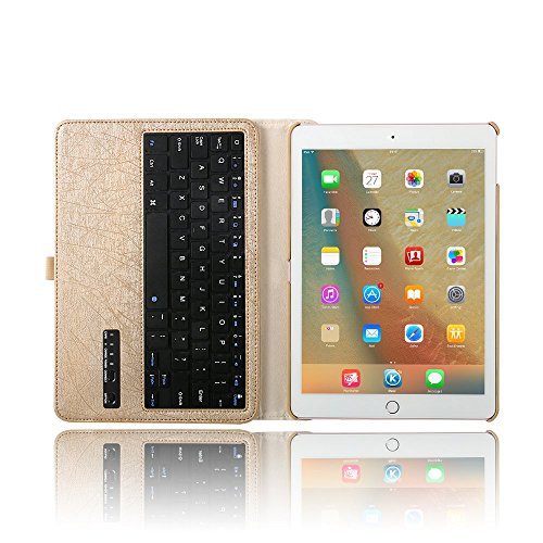 iPad Pro 9,7 Tastatur Gase boriyuan [Neue Abnehmbare Version] magnetisch Abnehmbare versteckte Wireless Bluetooth Tastatur muti-angle Folio 360 Grad drehbar Ständer Smart Flip Case Cover Für ipad Pro 24,6 cm 2016 - 6