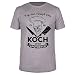 Produktbild FABTEE Leg Das Rezept Weg Ich Bin Koch und Kein Apotheker - Herren Organic Cotton T-Shirt - Verschiedene Farben - Größen S-4XL, Größe:L;Farbe:Grau Meliert