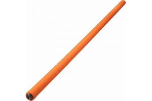 Stretchpinne, 1,5 m bärbar träningspinne i rostfritt stål, orange | Bärbar 4-delad design, bekväma halkfria grepp, robust stålkropp, perfekt för yoga, hållningsträning, stretchningsrutiner