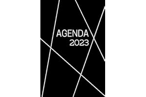 Agenda 2023: Semainier de Poche Noir A6 Petit Format 10x15 Hebdomadaire en Français