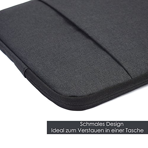 Lebensein Laptoptasche Schutzhülle für 13-13,3 Zoll Laptops Ultrabooks, 34,5cm Laptophülle Speziell für 13,3″ MacBook Pro und MacBook Air, Stoßfest, Wasserresistent, Schwarz - 3