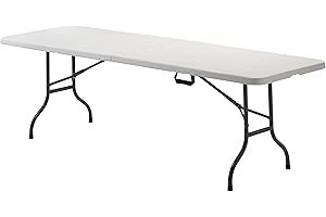 KG KITGARDEN Tavolo pieghevole portatile multifunzione, 180 x 70 x 74 cm, bianco