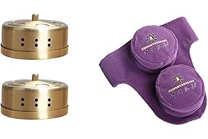 ZHONGYAN TAIHE Smokeless Moxibustion Box Include 4 Boxes Portable moxibustion box Rotary temperature regulating cover Smoke proof and scald proof Where is the pain, where is the moxibustion ((Neck) 2 holes)