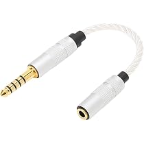 SinLoon 4,4mm Auf 3,5mm Audio-Adapter – HiFi Vergoldet, OFC Geflochten, 15cm Kurz Für DAP & Kopfhörer