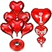 Produktbild I Love U Valentine Ballon Folien Luftballon und 25 Stück Herz Form Luftballon mit Rotem Seil für Valentines Geburtstag Party Dekoration