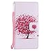 Produktbild Nancen Sony Xperia XZ (5,2 Zoll) Hhülle, Flip-Case PU Leder Handytasche - Praktisches Design mit Magnetverschluss Standfunktion Brieftasche und Karten Slot Hochwertige Wallet Etui /Lederhülle / Handy Schutzhülle / Bookstyle Cover[Rot Love Tree]