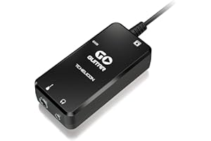 TC Helicon GO GUITAR Portable Guitar Interface for Mobile Devices | Record Quality Audio Directly to iOS, Android, Mac and PC Devices | Black
