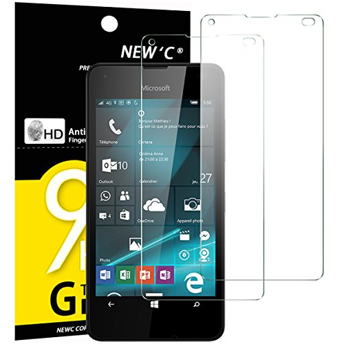 Book's Cover of 2 Pack Verre Trempé Nokia Microsoft Lumia 550 NEWC Film Protection en Verre trempé écran Protecteur vitre  ANTI RAYURES  SANS BULLES DAIR Ultra Résistant 033mm HD Ultra transparent Dureté 9H Glass Screen Protector pour Nokia Microsoft Lumia 550