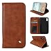 Produktbild iPhone X Hülle, iPhone 10 Case 5.8 Zoll, Asnlove Premium PU Lederhülle Flip Folio Schutzhülle Wallet Case im Bookstyle Cover Schale mit Ständer Standfunktion Etui Karten Slot und Magnetverschluss Automatische Absaugung für Apple iPhone X / 10 - Brau