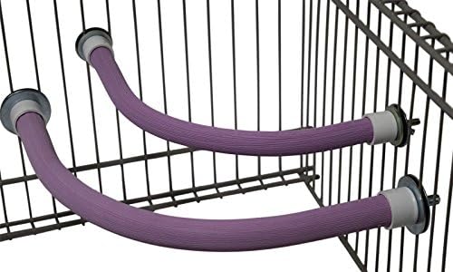 FeatherSmart Corner Ez Clean Bird Perch Small 3/4" X 12" Purple