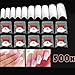 500 White French False Fake Acrylic Nail Art Tips Gel Makeup