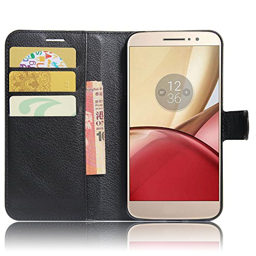 Custodia Archos 55 Helium Ultra, Frlife Custodia Portafoglio in pu Pelle, Portafoglio Cover con Porta Carte, Funzione Stand, Chiusura Magnetica Per Archos 55 Helium Ultra (5.5 pollice) smartphone Nero