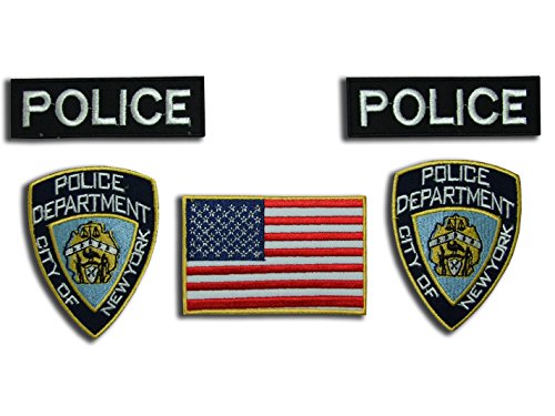 Preisvergleich Produktbild CSI POLICE FANCY DRESS / AIRSOFT Fancy Kleid Eisen auf Patch - Set of 5 Stickerei-Abzeichen