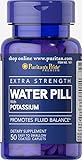 Puritan's Pride Extra Strength Water Pill | with Potassium | Promotes Fluid Balance | Easy Swallowing | 50 Caplets