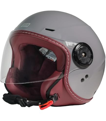 YEMA Helmet Casque Ouvert DW-631 3/4 Demi-Casque ECE Pour Scooter Et Cyclomoteur - Hommes Et Femmes