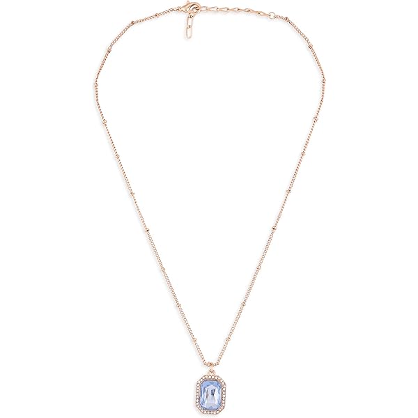 ZAVERI PEARLS White Meenakari Oval Pendant Contemporary Chain For