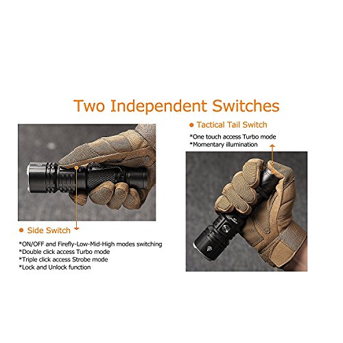 Hellste Taschenlampe Acebeam L16 2000 Lumens 603 Meters LED USB Aufladbare Taschenlampe mit Akku - 4