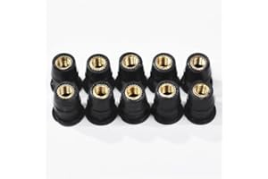 WOETWOAT 10x M4/M5/M6 Motorrad Windschutzscheibenmutter, Gummimuttern Motorrad Windschutzscheibe Schraube Befestigungsmuttern Windschutzscheiben Wellenmutter (Convex type,M5)