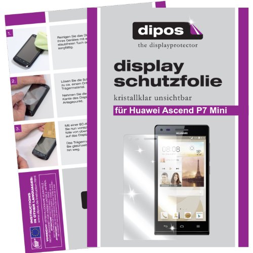 dipos Huawei Ascend P7 Mini Schutzfolie (2 Stück) – kristallklare Premium Folie Crystalclear - 2