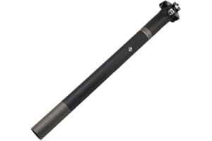 RXL SL Tige de Selle VTT 27.2/30.8/31.6mm 3K Brillant/Mat Fibre de Carbone+Alliage d'aluminium Tige de Selle Carbone Velo Route