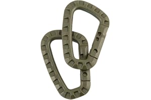 KOMBAT UK 2 x Olive Green Tactical Carabiner Kombat Carabina Pair Military