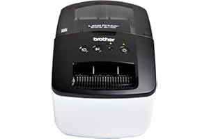 Brother QL-700 Label Maker, USB 2.0, Address Label Printer, Desktop, Up to 62mm Wide Labels, UK Plug, Black Print Only