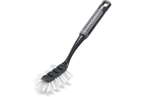 Addis Comfigrip Washing Up Cepillo para Platos con espátula, Grafito metálico, 6 x 8 x 30 cm