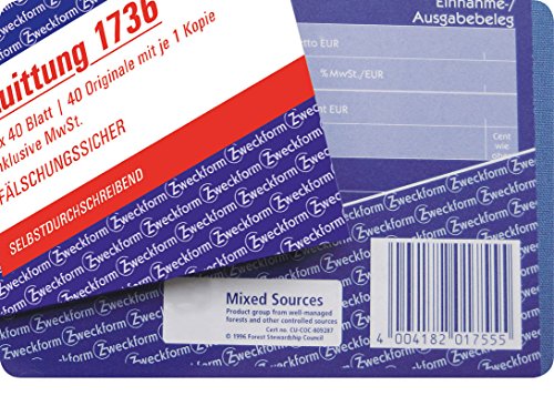 Avery Zweckform 1732 Rechnung (A6, selbstdurchschreibend, 2×40 Blatt) weiß/gelb - 5