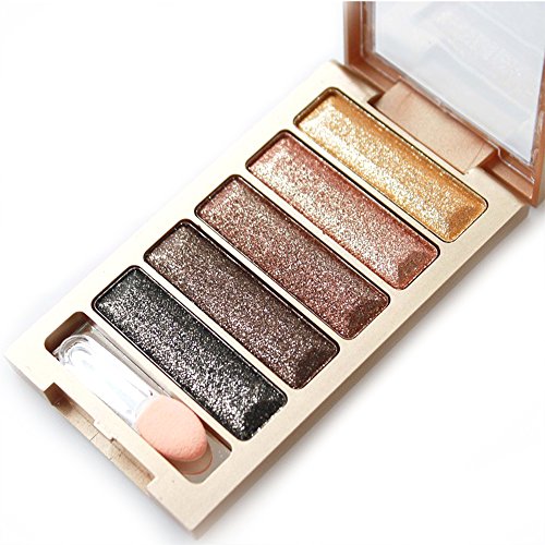 Ucanbe 5 Colors Flash Daimon Shimmer and Glitte Eyeshadow Makeup Palette,#3