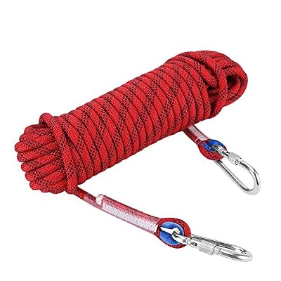 VGEBY Paracorde Escalade Corde Parachute de Survie 12mm Anti-déchirures pour l'Extérieur Camping ( Rouge Taille : 20m )…