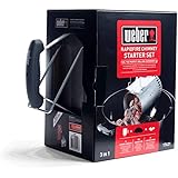 Weber 17631 - Kit Ciminiera di Accensione + 2 Kg di Bricchetti + 3 Cubetti Accensione