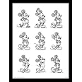 Pyramid International Mickey Mouse (Sketched - Multi) 30cm x 40cm Framed, Collectors Print, One Size