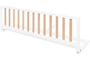 Pinolino barrière de lit 'Comfort', Blanche/Naturelle, barrière de sécurité pour lit d'enfant Blanche, Dimensions L 120 x l 32 x H 40 cm