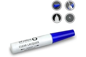 SD COLORS Penna per ritocchi, 12 ml, Vernice Trasparente per Vernice Auto, Graffi e scheggiature