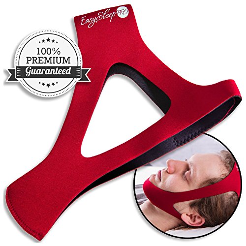 EasySleep Pro menton ronflement sangle Pro d'arrêt réglable Rouge