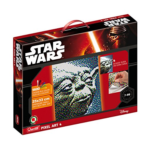 Quercetti - Q0856 - 4 Tableaux De Pixel Art - Yoda - 6400 Boutons
