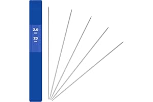 CUIDAKJ 5 Pezzi 2 mm Ferri Doppia Punta Maglia in Acciaio Inox Ferri Leggeri Principianti per Lavorare a Maglia Calzini,Cappelli Invernali,Polsini,Sciarpe,Guanti,Cardigan e Altri Prodotti Artigianali