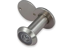 Amig - Türspion | Super-Winkellinse | für Eingangstüren innen und draußen | Silber Farbe | Stahl | Maße: Durchmesser 14 mm | Türstärke 35-60 mm