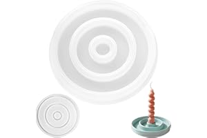 WUGONGSHAN Silicone Candle Holder Mould, Round Tealight Candle Holder Mould, Epoxy Resin Casting Molds, Silicone Candle Moulds for Candle Making DIY Candlestick Holder Decoration