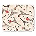 Produktbild Gaming Mauspad Vector Vintage Brown Eifel Tower Paris and Roses Flowers Seamless 11.8"x 9.8" Decor Office Nonslip Rubber Backing Mousepad Mouse Mat