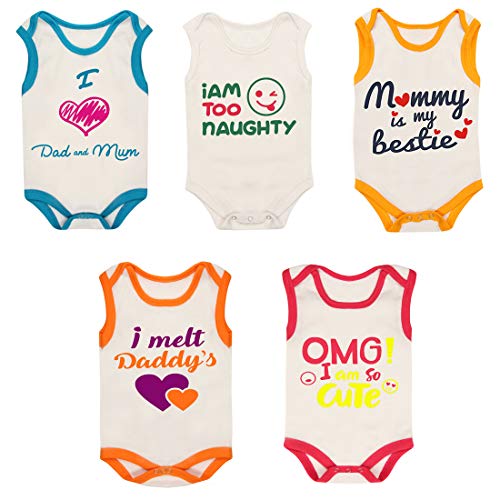 Stuby Cotton Baby Boy and Baby Girl Bodysuit (Pack of 5) RS.519 (79.00% Off) - Amazon